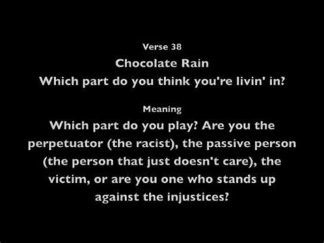 what does chocolate rain mean.